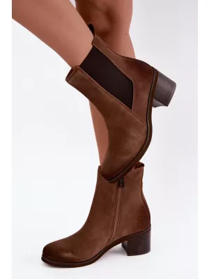 Dámské chelsea boty VINCEZA 133105 CAMEL