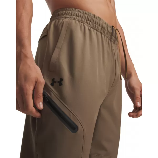  Pánské tepláky UNDER ARMOUR UA UNSTOPPABLE WOVEN JOGGER 1388823-219 HNĚDÁ 