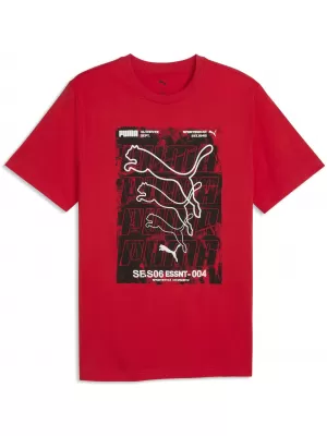 Pánské triko PUMA GRAPHICS BOX TEE 69436611 FOR ALL TIME RED