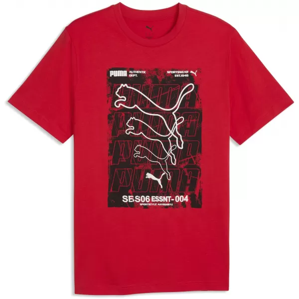  Pánské triko PUMA GRAPHICS BOX TEE 69436611 FOR ALL TIME RED 