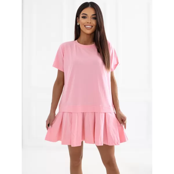  Dámské šaty RUE PARIS RV-SK-A1229.10P BRIGHT PINK 