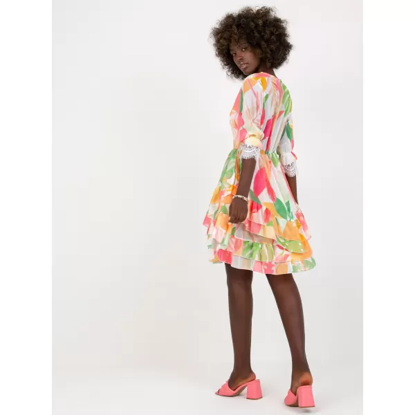  Dámské šaty ITALY MODA DHJ-SK-0997-1.33X WHITE-PINK 