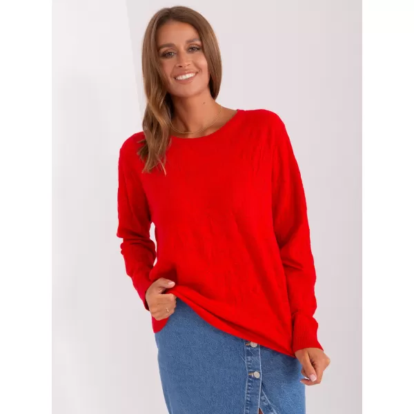  Dámský svetr WOOL FASHION ITALIA AT-SW-2231A.00P RED 