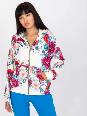 Dámská mikina RUE PARIS RV-BL-8143.83P WHITE-RED