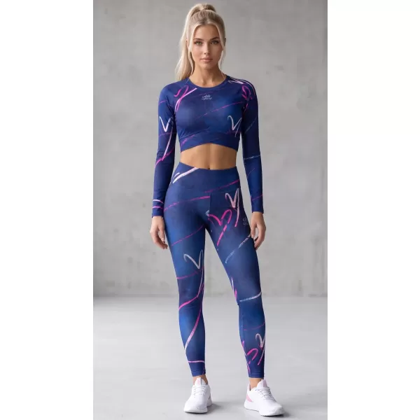  Dámské dlouhé legíny premium (nové velikosti) ALTISPORT VOJ/ALW082LEG05 TMAVĚ MODRÁ 