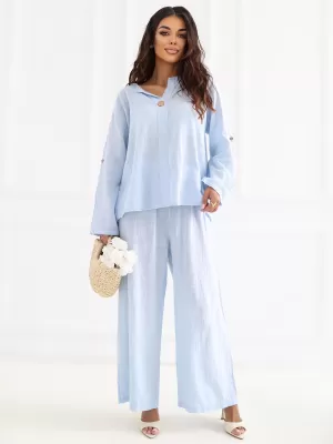 Dámské kalhoty ITALY MODA IT-SP-2873.02 LIGHT BLUE