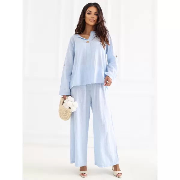  Dámské kalhoty ITALY MODA IT-SP-2873.02 LIGHT BLUE 