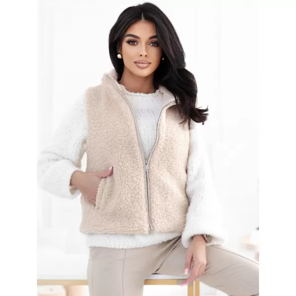  Dámská vesta FACTORY PRICE CS-KZ-1403.00P LIGHT BEIGE 
