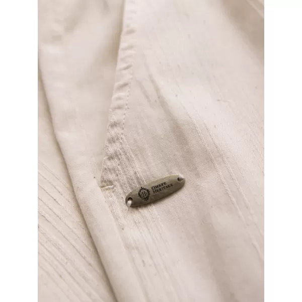  Pánské kalhoty OMBRE OM-PACP-0312 CREAM 