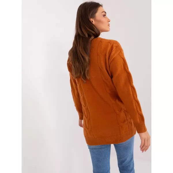  Dámský svetr WOOL FASHION ITALIA AT-SW-2241.36P LIGHT BROWN 