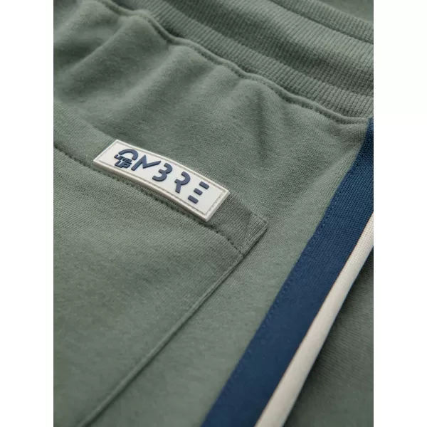  Pánský set kraťas OMBRE Z128 GREY MELANGE/OLIVE 