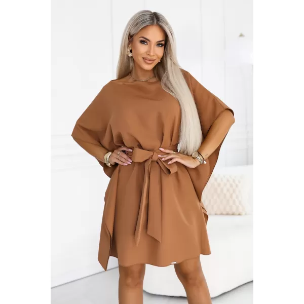  Dámské šaty NUMOCO 287-49 KARAMELOVÁ 