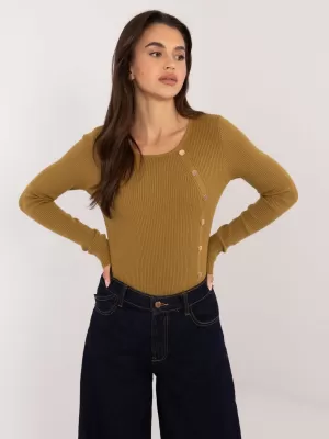 Dámský svetr WOOL FASHION ITALIA AT-SW-2332-2.62 OLIVE
