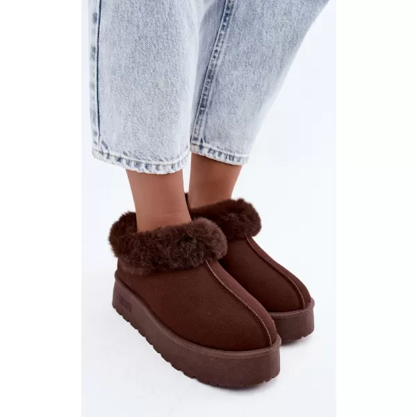  Dámské sněhule BIG STAR SHOES UU274203 BROWN/BEIGE SHADOWS 