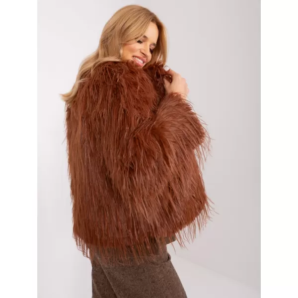  Dámská bunda WOOL FASHION ITALIA AT-KR-2359.96P DARK ORANGE 