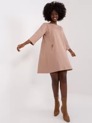 Dámské šaty RELEVANCE RV-SK-6274.36P DARK BEIGE