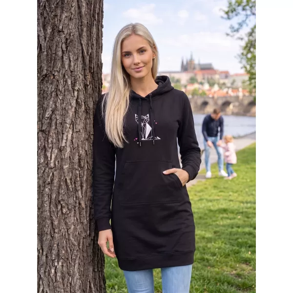  Dámská prodloužená mikina ALTISPORT ALW091419 ČERNORŮŽOVÁ 