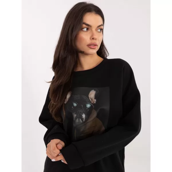  Dámská mikina ITALY MODA MI-BL-4216-1.82 NOIRE 