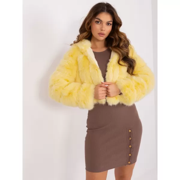  Dámská bunda WOOL FASHION ITALIA AT-KR-2378.97P BRIGHT YELLOW 