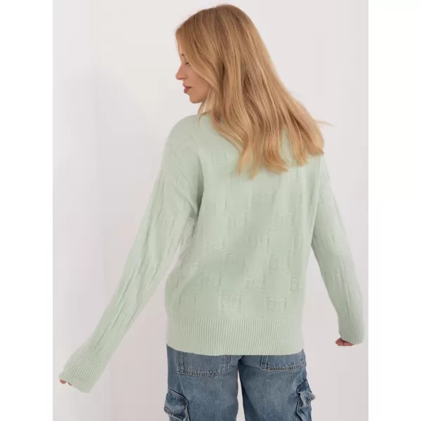  Dámský svetr WOOL FASHION ITALIA AT-SW-2342-1.35 PISTACHIO 