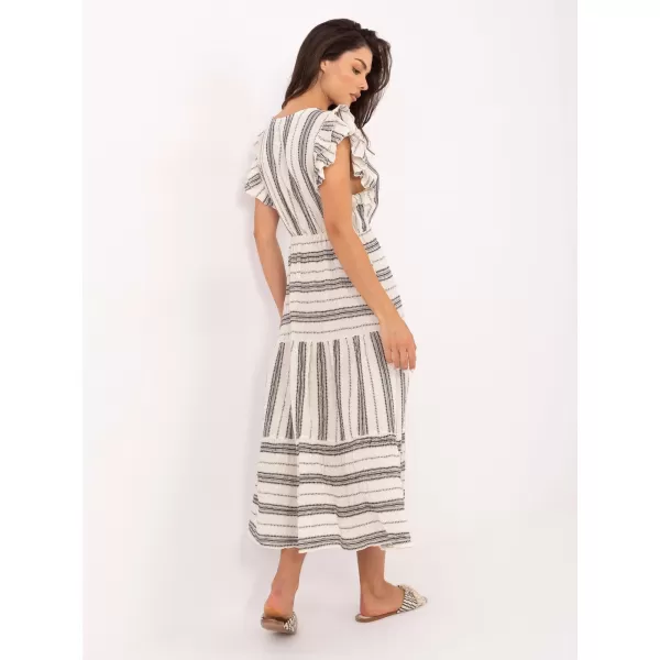  Dámské šaty OCH BELLA TW-SK-BI-28760.97 WHITE-BLACK 