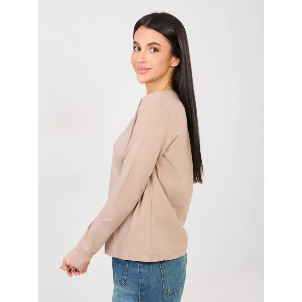  Dámské triko RUE PARIS RV-BZ-A1093.77 DARK BEIGE 
