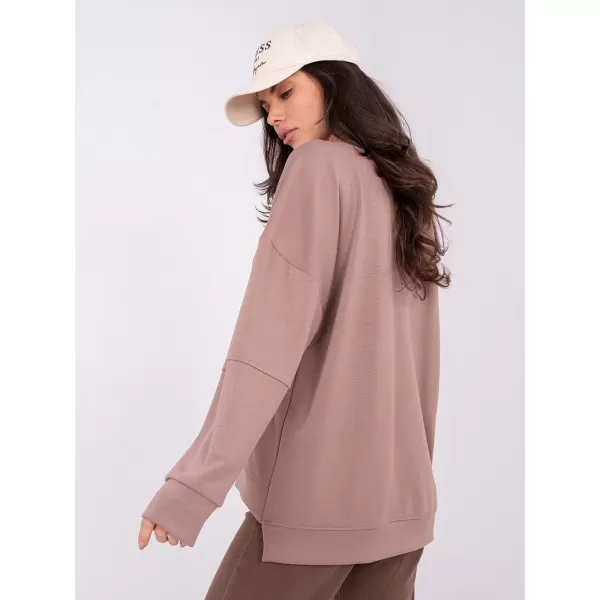  Dámská mikina RUE PARIS RV-BL-A1063.96 DARK BEIGE 