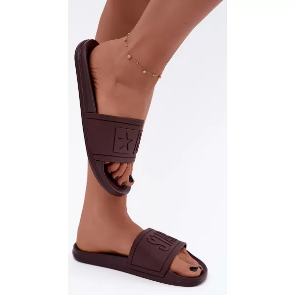  Dámské pantofle BIG STAR SHOES UU274072 HNĚDÁ 
