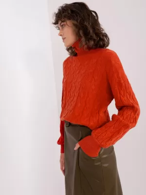 Dámský svetr WOOL FASHION ITALIA AT-SW-2348.88 DARK ORANGE