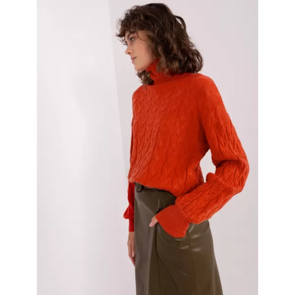  Dámský svetr WOOL FASHION ITALIA AT-SW-2348.88 DARK ORANGE 