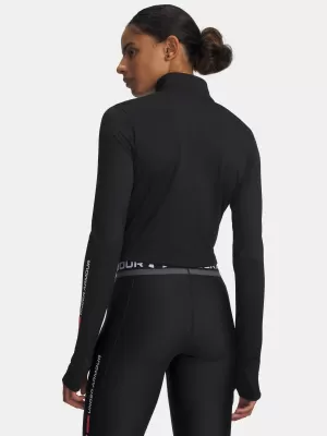Dámské triko UNDER ARMOUR TECH BRANDED 1/2 ZIP 6009988-001 ČERNÁ