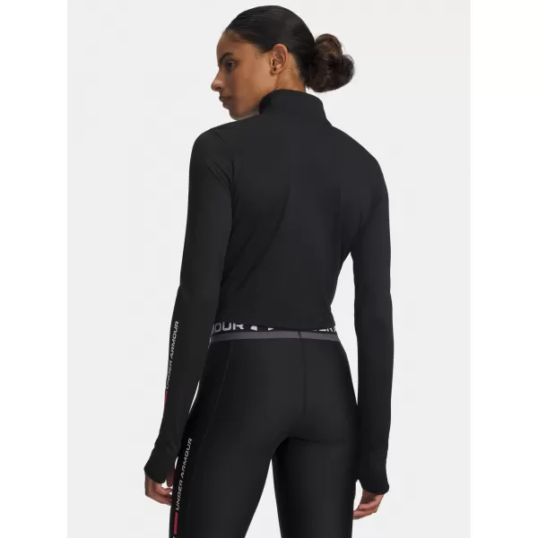  Dámské triko UNDER ARMOUR TECH BRANDED 1/2 ZIP 6009988-001 ČERNÁ 