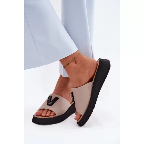  Dámské pantofle VINCEZA 66950 BEIGE 