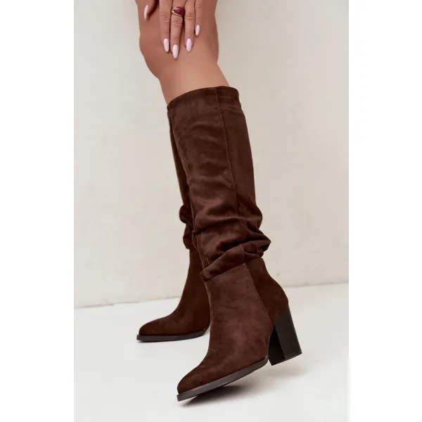  Dámské kozačky BOTO 6557 BROWN 