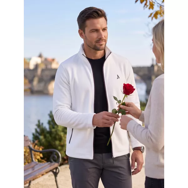  Pánská fleece mikina ALTISPORT ALM002852 BÍLÁ 