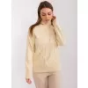 Dámský svetr WOOL FASHION ITALIA AT-SW-23401.97P LIGHT BEIGE