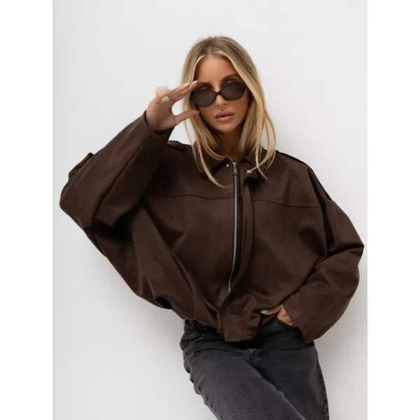  Dámská bunda ITALY MODA MI-KR-A273616.73 BROWN 