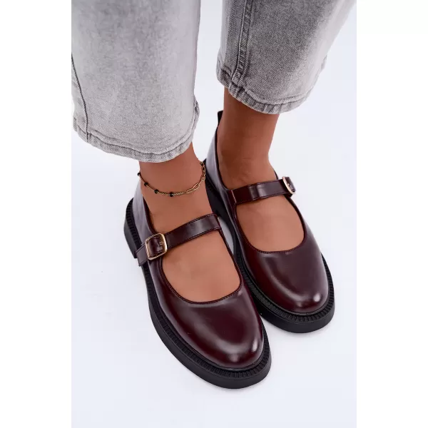  Dámské polobotky BOTO D-245 BURGUNDY 