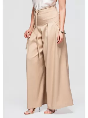 Dámské kalhoty OMBRE OW-PA-E0014 TAUPE