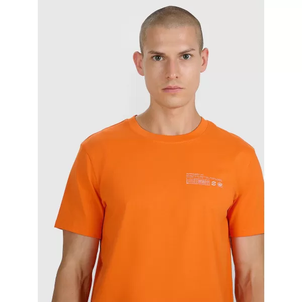  Pánské triko 4F 4FWAW25TTSHM2372 ORANGE 