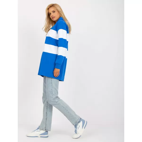 Dámská mikina RUE PARIS RV-BL-8074.98 WHITE-BLUE 