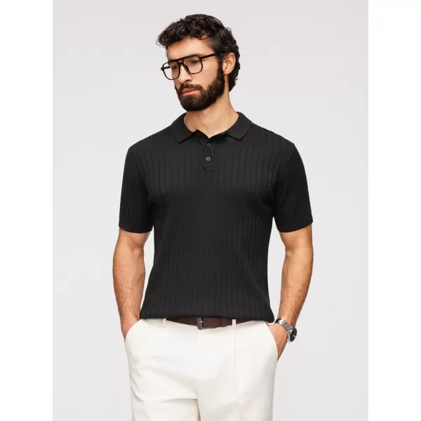  Pánské polo tričko OMBRE OM-POSS-0180 BLACK 