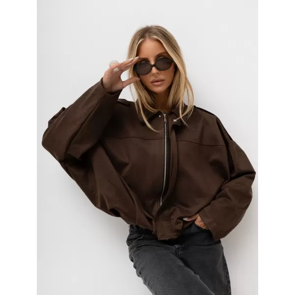  Dámská bunda ITALY MODA MI-KR-A273616.73 BROWN 