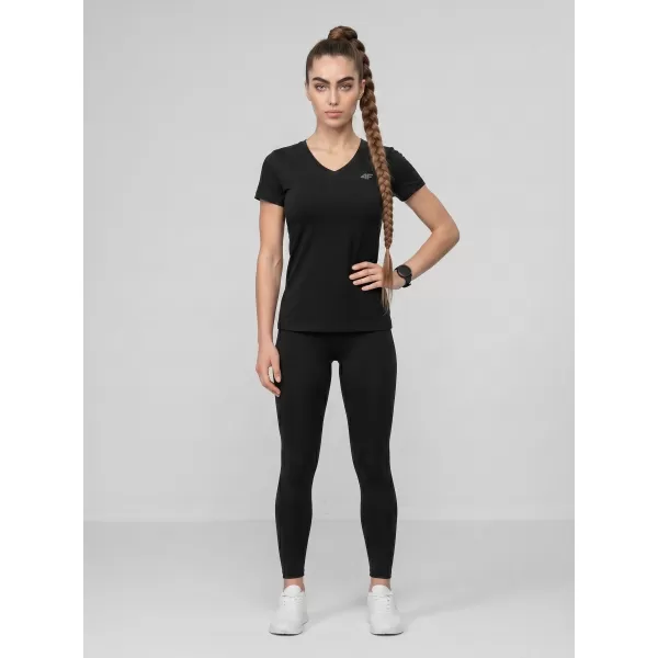  Dámské triko 4F 4FWMM00TTSHF3307 DEEP BLACK 