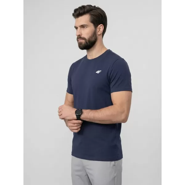  Pánské triko 4F 4FWAW25TTSHM2373 DENIM 