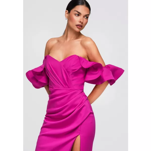  Dámské šaty LARICA LA-OM-DLR396 FUCHSIA 