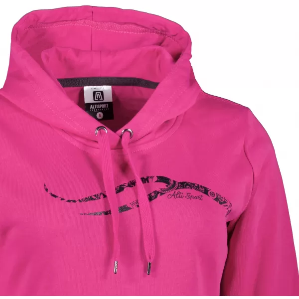  Dámská prodloužená mikina ALTISPORT ALW001419 PURPUROVÁ 