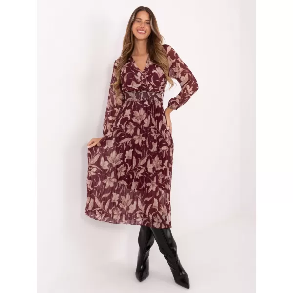  Dámské šaty ITALY MODA IT-SK-11389-1.28P BURGUNDY 
