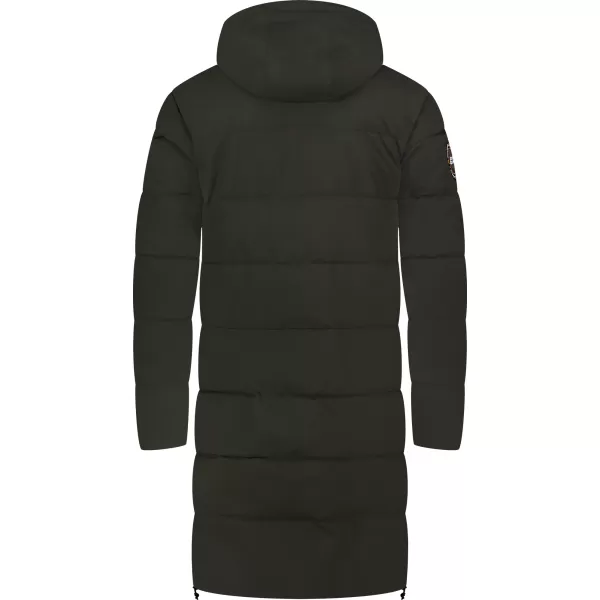  Pánský nepromokavý zimní kabát NORDBLANC SERAC WJM8380 TMAVĚ ZELENÁ 