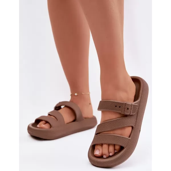  Dámské pantofle BIG STAR SHOES 42155-19 BROWN/BEIGE 